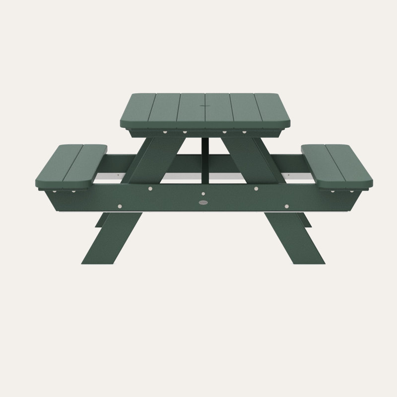 POLYWOOD Park 72" Picnic Table, Hunter Green