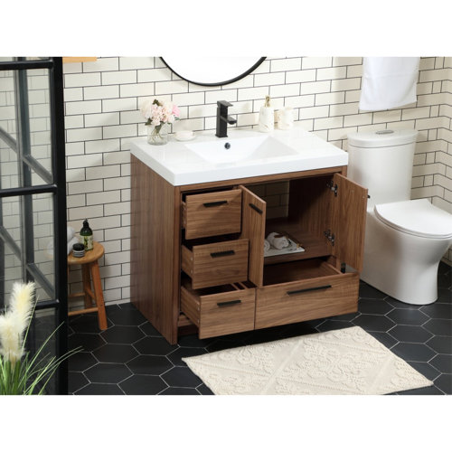 Zipcode Design™ Albers 36'' Single Bathroom Vanity with Resin Top ...