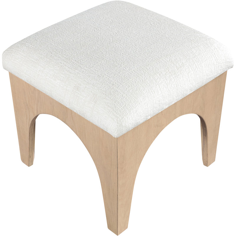 Repose-pieds Lawson, Tissu chenille crème, Naturel