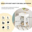 Meuble-lavabo à tablettes ouvertes de 21,6 po avec lavabo en céramique et porte à fermeture douce, armoire de rangement à tablettes ouvertes du côté droit