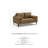 60'' Faux Leather Loveseat
