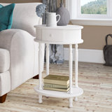 Mikel Solid Wood End Table with Storage