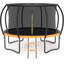 Filet intérieur de sécurité pour trampoline 14 pieds, échelle, rembourrage en PVC, pour enfants, couleur orange