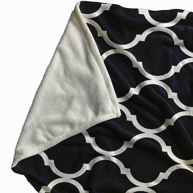 Phaedra Plain Weave / Muslin Throw Blanket, Navy
