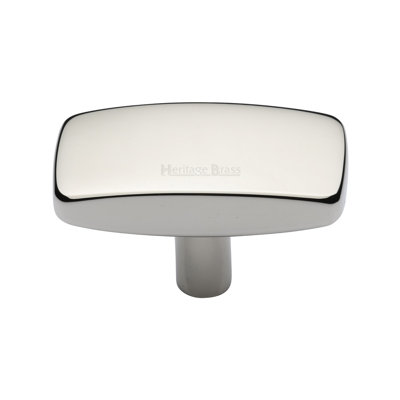 Heritage Brass Cabinet Knob Rectangular Design
