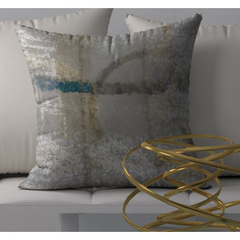 Abstract Reversible Throw Pillow, 24" x 24"