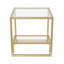Glass Top Frame End Table-2047661954