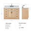 Meuble-lavabo simple en bois massif 48 po avec lavabo en marbre de Carrare 1,5 po Tidworth-219447702-208231500
