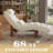 Chenille Upholstered Chaise Lounge with Headrest and Lumbar Pillow-1643796851