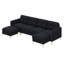 Canapé modulaire de style moderne minimaliste, canapé modulaire convertible en forme de L avec repose-pieds mobile-117789390