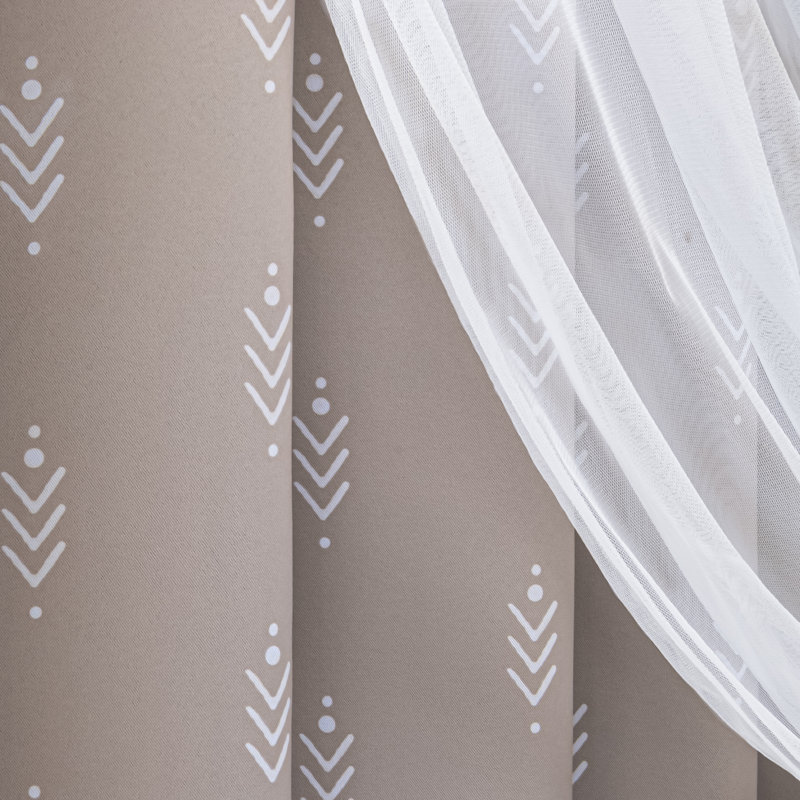 Rideau obscurcissant en polyester Kariyah, L 52 po x L 84 po, Taupe