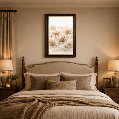 Clear Quartz Crystal Cluster in Sand Canvas Wall Art