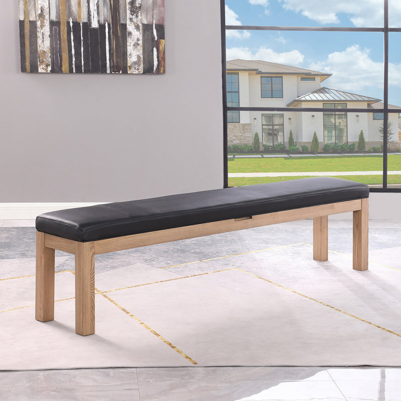 Billiard Bench with Storage for Olivia Slate Pool Table, Vintage Ash