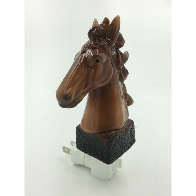 Veilleuse brune en forme de cheval