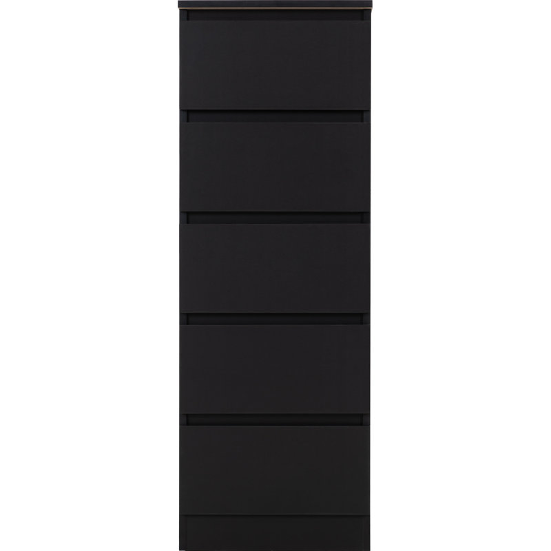 40cm W 5 - Drawer Chest of Drawers, Black