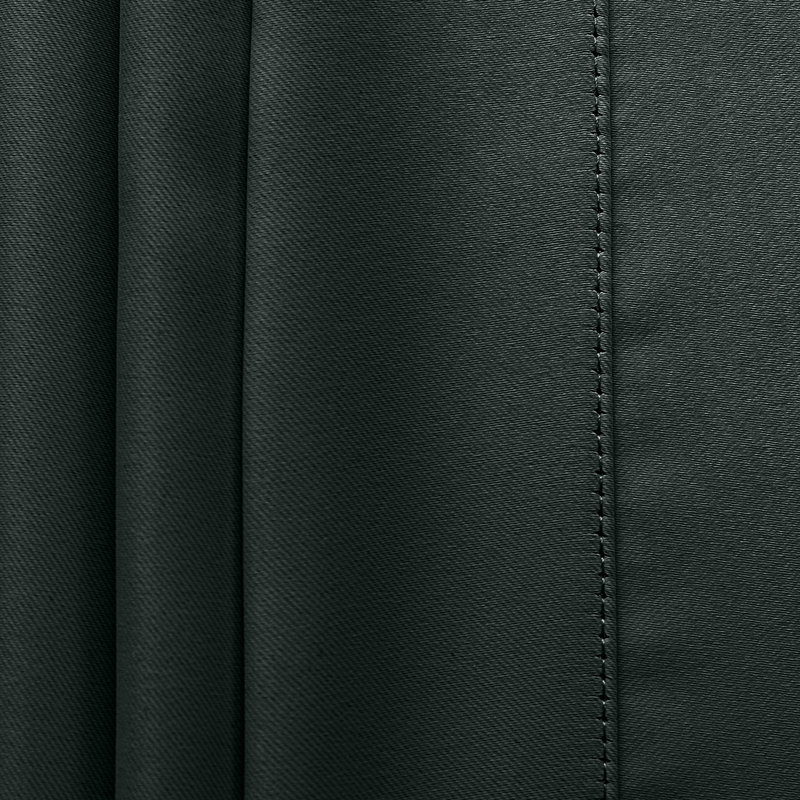 100% Polyester Room Darkening Pencil Pleated Blackout Curtain & Drapes, Black, 228cm Width x 183cm Drop