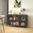 Metal Accent Cabinet with Three Tempered Glass Doors - Adjustable Feet, Multi-Room Use-106647173