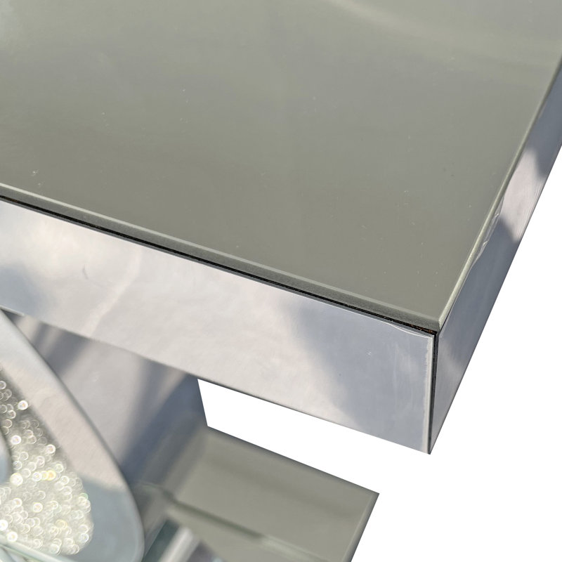 Grande console à miroir en forme d'olive avec miroir