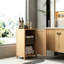 Armoire de rangement en bambou avec tablette et ensemble anti-basculement Rinvkora