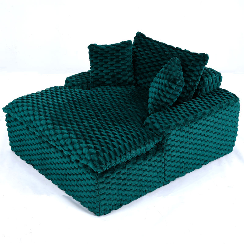 Confort - 51 pouces avec structure de siège en éponge, convient à la chambre à coucher et au salon, tissu molletonné à taux de rebond élevé, trois variations de couleur, installation facile