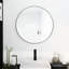 Miroir mural 24 po HD noir avec cadre en alliage d'aluminium, pour une belle salle de bain et au-delà