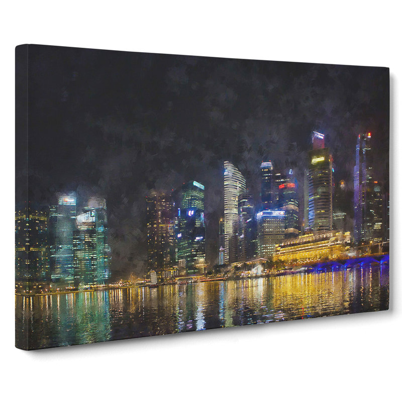 Singapore Skyline Vol.2 - Wrapped Canvas, 50cm H x 76cm W x 3cm D