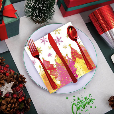 Christmas Decorations Christmas Plaid Napkins Plaid Paper Towel for Christmas Party Supplies