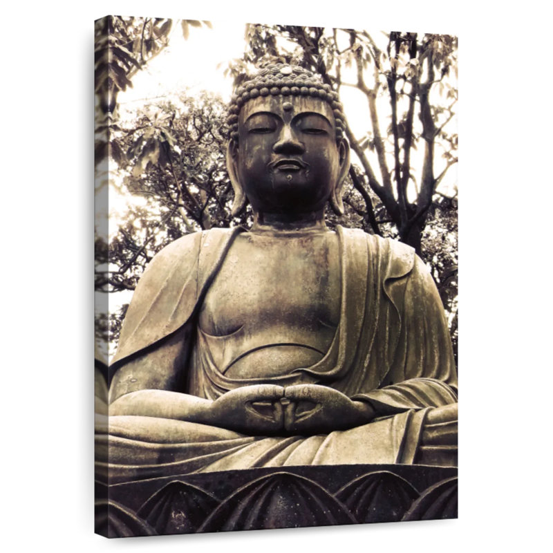 Statue de Bouddha japonais Adella I, H 12 po x l 8 po