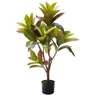Croton artificiel en pot
