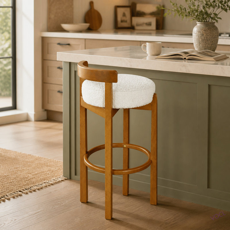 Ensemble de 2 tabourets de bar Elise, Blanc