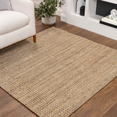 Tapis naturel en jute tissé à la main Ehlers