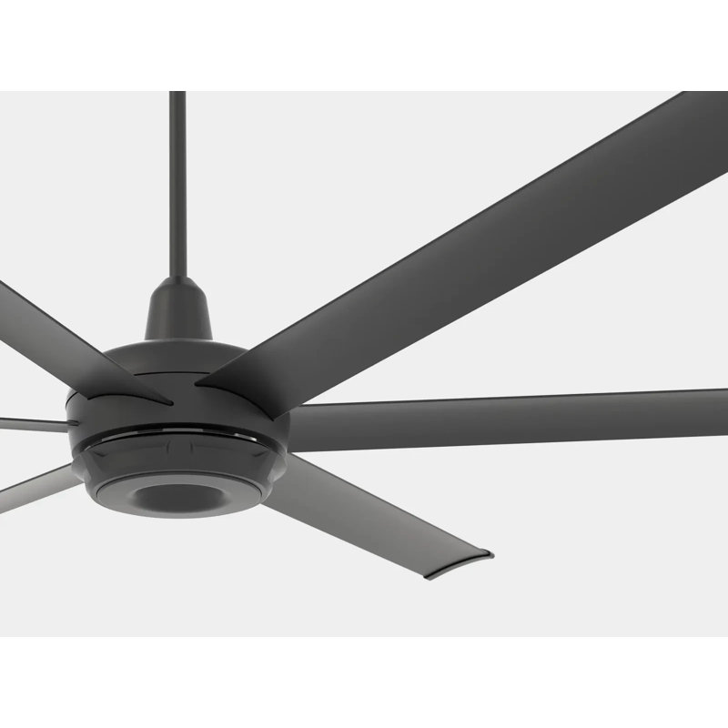 Es6 Smart Downrod Ceiling Fan, Black, 60 inches