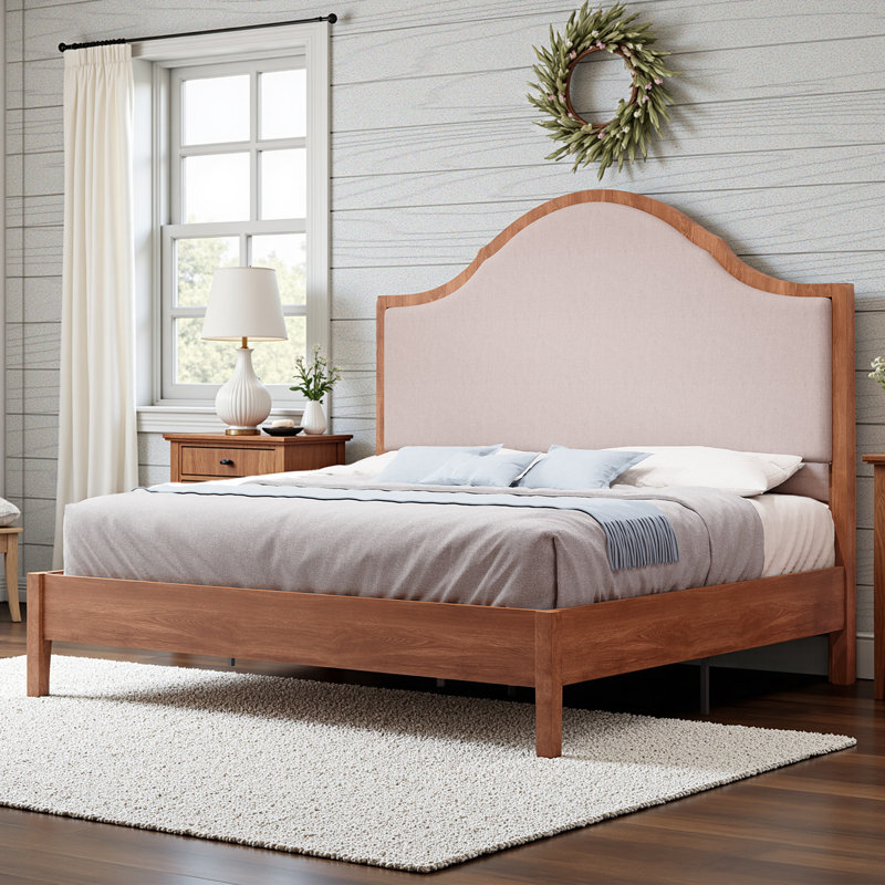 Traditional Upholstered Sleigh Bed