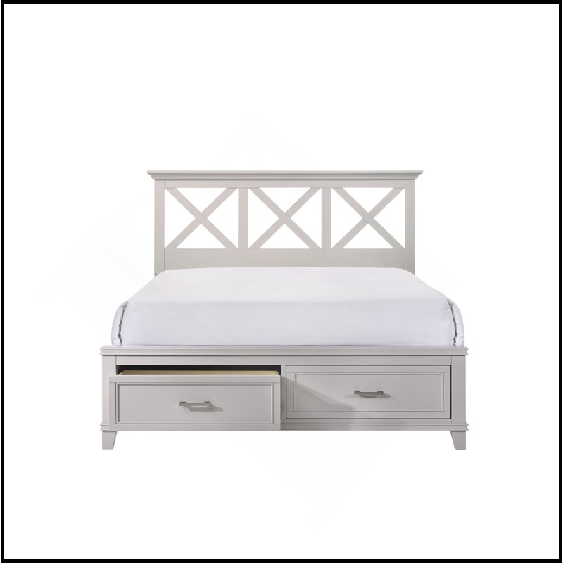 Queen X Storage Bed With Stylish Headboard And Ample Underbed Storage, For Modern And Classic Bedrooms., Queen, Grey