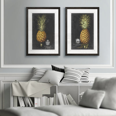 " Royal Brookshaw Pineapple I " by Vincent Van Gogh 2 - Pieces