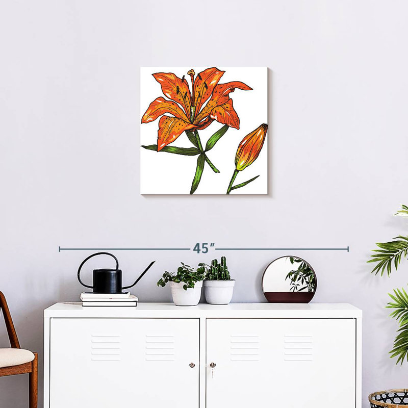 Lys tigré orange, H 20 po x l 20 po