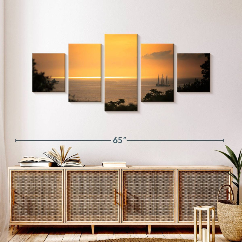 Ship Sunset Cruise, 24" H x 55" W