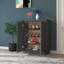 6 Pair Solid Wood Shoe Storage Cabinet-1520672993