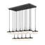 Lustre linéaire noir mat 17 lumières Haddon-123223059
