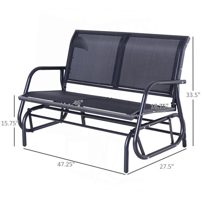 Banc d'extérieur pour 2 personnes, Gris