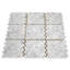 12 in. x 11 in. Herringbone Glazed Marble Tile