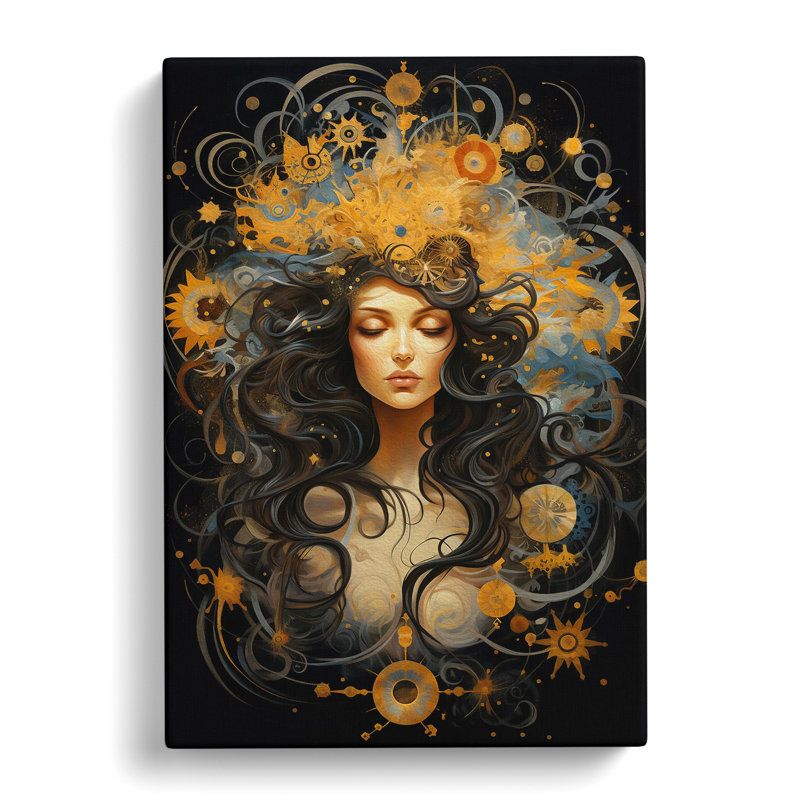 Virgo Zodiac Modern - Print, 50cm H x 35cm W x 3cm D