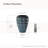 Coastal Ceramic Planter, Glossy Blue Teal Ceramic with Textured Scale Design