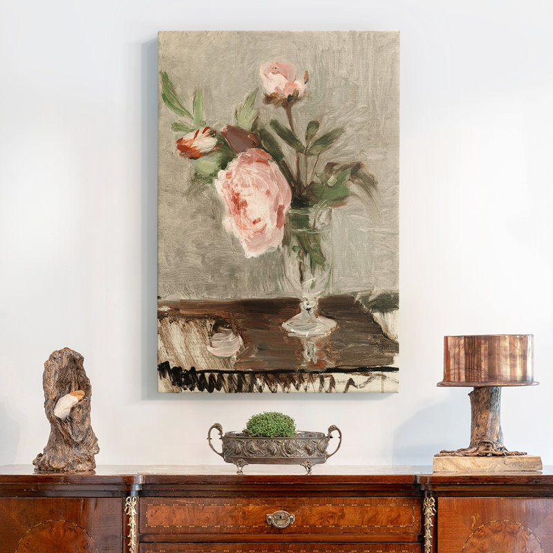 «Vintage Floral Print», impression encadrée sur toile cccxlix, H 19 po x l 13 po