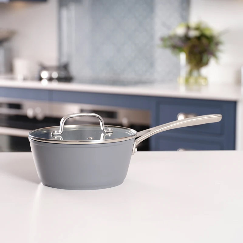 6.02L Aluminum Saucepan Set, Slate