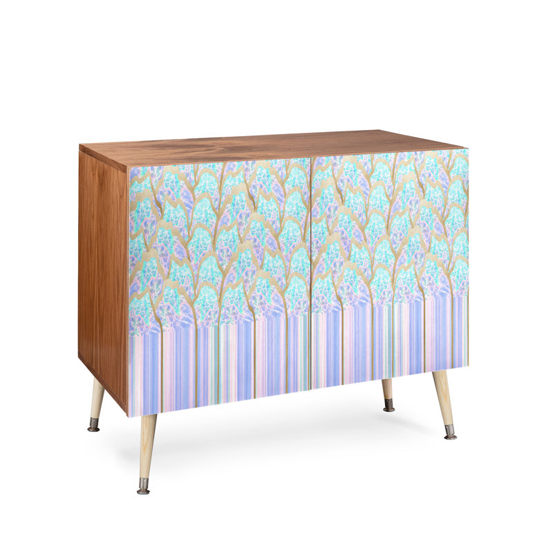 Crédence Iveta Abolina, Mauve / turquoise / brun clair