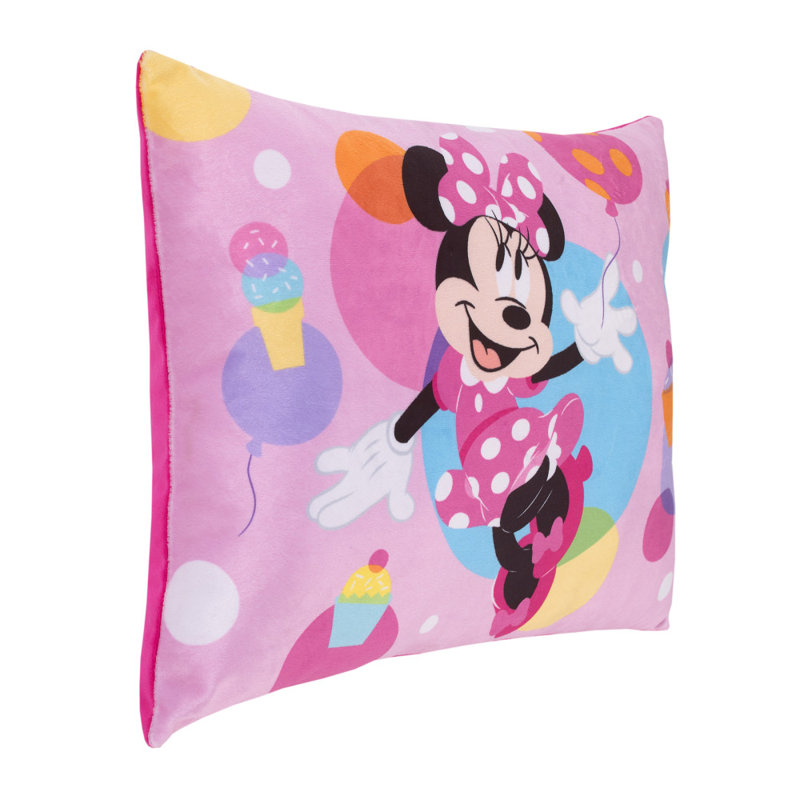 NoJo Disney Minnie Mouse Let's Party Plush Toddler Pillow