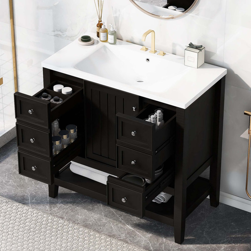 Meuble-lavabo 36 po avec lavabo, Black