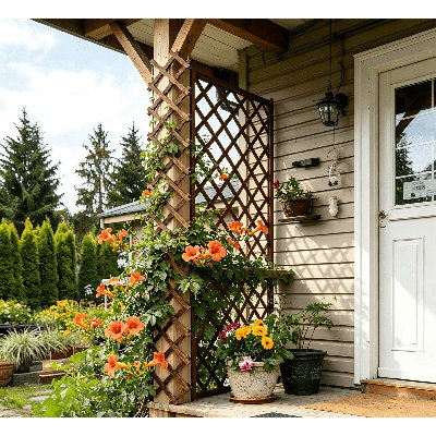 2pack Expandable Wooden Lattice Wall,plant Garden Trellis For Climbing Plants Outdoor, Plant Vertical Rack Wall Decor Indoor