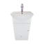 Petit lavabo de salle de bain mural en U avec robinet et trop-plein